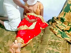 Desi couple power doggy fuck In Red saree