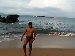 Indian twink steaming fuck in public on the beach