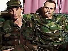 Two army guys in the anal action