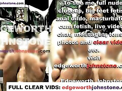 EDGEWORTH JOHNSTONE – tv, oiled dildo footjob, CENSORED, femboy, crossdresser, footjob with big feet, DILF, black wig
