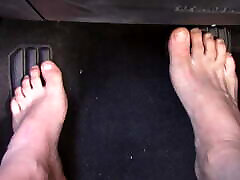 My hot NY feet on the pedals of my rental car in Tampa, FL