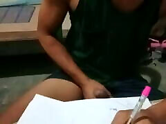 Student anybunnyhindi mobi made a cumshot on his studying time