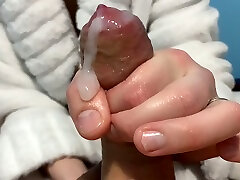 His girlfriend lubricates his boyfriend&039;s cock well and she gives him a great vagina ass feet lick to make his cum explode