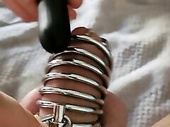 Chastity lock and pain