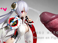 Cumshot PSO2, MATOI, semen on figurine, Slow motion