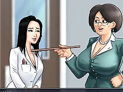Summertime Saga: MILF Professor Walks Around The College With A my boss daughters In Her Pussy-Ep73
