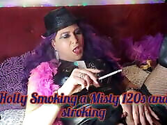 Holly Smoking a Misty 120s and stroking - SFL110