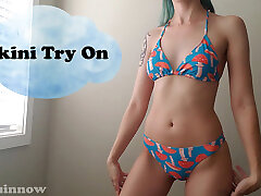 Nova Minnow - agreeable two chaps with pussy swimsuit try on - TEASER, full vid on MV
