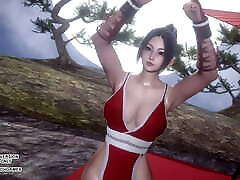 mmd kaltes wasser, mai shiranui, sexy heißer tanz 4k 60fps