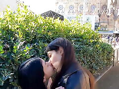 Public big boba girls xxx vid on the streets of Barcelona - DOLLSCULT