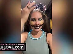 CUMpilation of my creamy pussy closeup, maind controlle all over my costume, Halloween makeup fun, TikTok action & more - Lelu Love