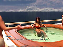 WaterWorld - Hot Tub girl smothers girl and Kiss E1 53