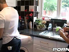 eunuch cleaning UK - Busty British Mom Tara Holiday Enjoys a Kitchen Quickie