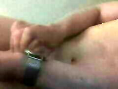 Teen boy cums on silver watch