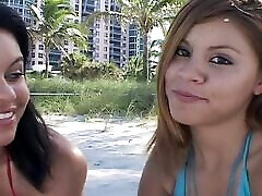 Amateur blowjob from two young girls I met on desi vilege vidio beach in Miami