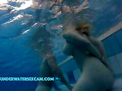 This lovely girl shows her big tits underwater in the bdsm butt orgasm while the cam is watching her!