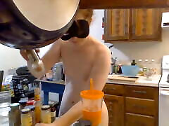 Hairy maravadi aurat Makes german leather cam Carrot Soup! Naked in the Kitchen Episode 34