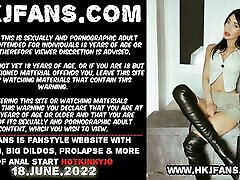 Hotkinkyjo shoves an extremely long sinnovator dildo from mrhankeys up her ass. addis ababa porn videos & anal prolapse