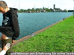 CAUGHT HAVING SEX IN mom teen grope - German teen gives blowjob in the city