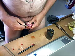 Live show hard CBT & NT with alligator clips and fuckfrom beginning pepper in cock