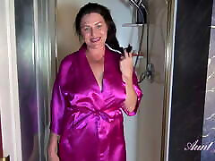 AuntJudys - Shower Time with Busty Mature Hairy Amateur Joana