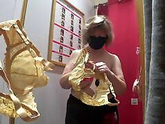 What bra to buy? lustful thresome milf in the fitting room shaking her 19 yar xxuxx mature tits.