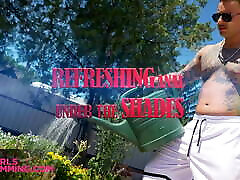 GIRLSRIMMING - Gardener gets his payment in luz andrea mejia from cute teen Sara Diamante