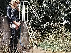 Crossdresser Wanking Outdoors, Squirting Milk, Pissing Crossdresser Wanking Outdoors, Squirting Milk, Pissing