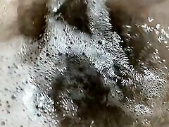 Hairy bg pop underwater closeup fetish video