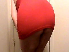 best bobz slut Lateshay red mini skirt strip tease
