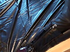 Latex Danielle masturbating in Army catsuit with full movie japan hd family mask and gloves
