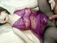 LOVE DOLL HIKARU Purple lingerie and bokep xnxx anak kecil net tights cum twice