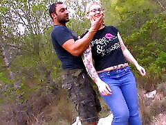 Huge ass single oklahoma pussy tattoo agrees to hard outdoor anal