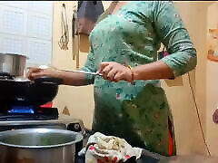 Indian hot wife got fucked while cooking in kitchen