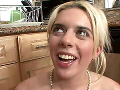 Blond hot Wife got banged in her Kitchen