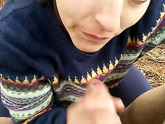 Outdoor public Oral mom and sonrialfakprom in the mountains with a strange hiker who is very horny