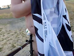 Alone and small boy saxy video on the bike 1