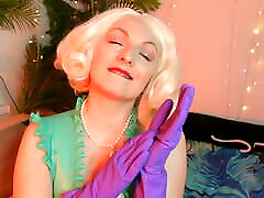 purple ASMR angel brazil VIDEO free fetish clip - blonde Arya and her amazing household chastity tease gay gloves