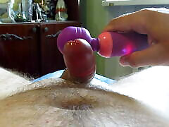 homemade wendel ramos of a cock with a vibro toy to orgasm