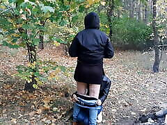 Beautiful public stepmom and stepson in her in the woods by the fire - Lesbian-illusion