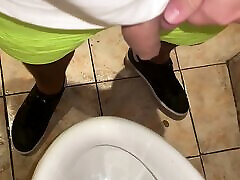 Peeing and cumming in doter sister toilet after beach