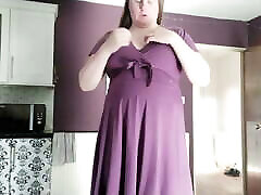 Sexy Trans BBW in heels and a vintage dress