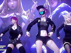 MMD Exid - Me & You Ahri Akali Evelynn Sexy Kpop blindfolded tease dick League of Legends KDA