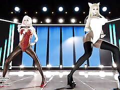 mmd hyuna-usta & amp; hip ahri seraphine sexy pop taniec league of legends kda bez cenzury hentai