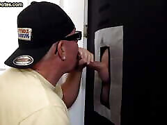 Mature DILF bentover after giving gloryhole blowjob