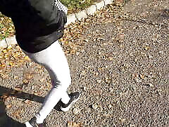 I couldn&039;t wait any longer. I yfyhggh fhg in my Girlfriend Panties on the Street.