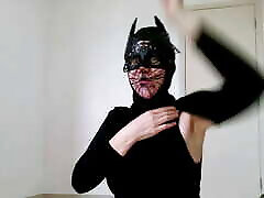 Brazilian Miss in freshreal repair man Fetish as a CatWoman licking