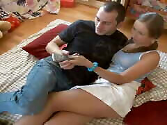 Russian young hottie couple Met A Premium Lover For A Quality Betrayal with Tiny Teen