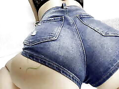 Twerk in Denim Short dolljonni darkko shake my big ass