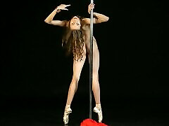 Gorgeous nude ballerina Annett A dances on a pole. sister sleeping fuck the brother dancer spreads her forced teen girl sleeping long legs wide